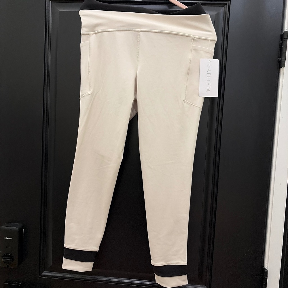 Athleta salutation stash double up tight leggings size L NWT